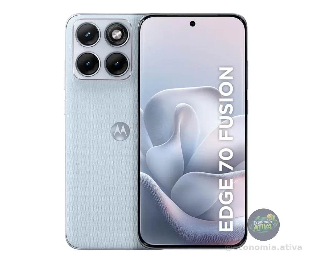 - Smartphone Motorola Edge 70 Fusion 5G - 256GB 24GB (8GB RAM + 16GB RAM Boost), camera 50MP Sony Lytia 710, Tela 1.5K extreme Amoled 144hz - Branco