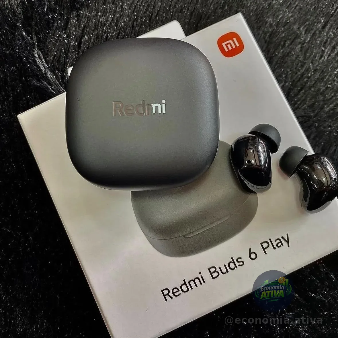 Xiaomi Redmi Buds 6 Play Preto Fone Bluetooth Tws Estéreo Preto