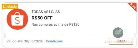 Provável CUPOM SHOPEE as 14:30