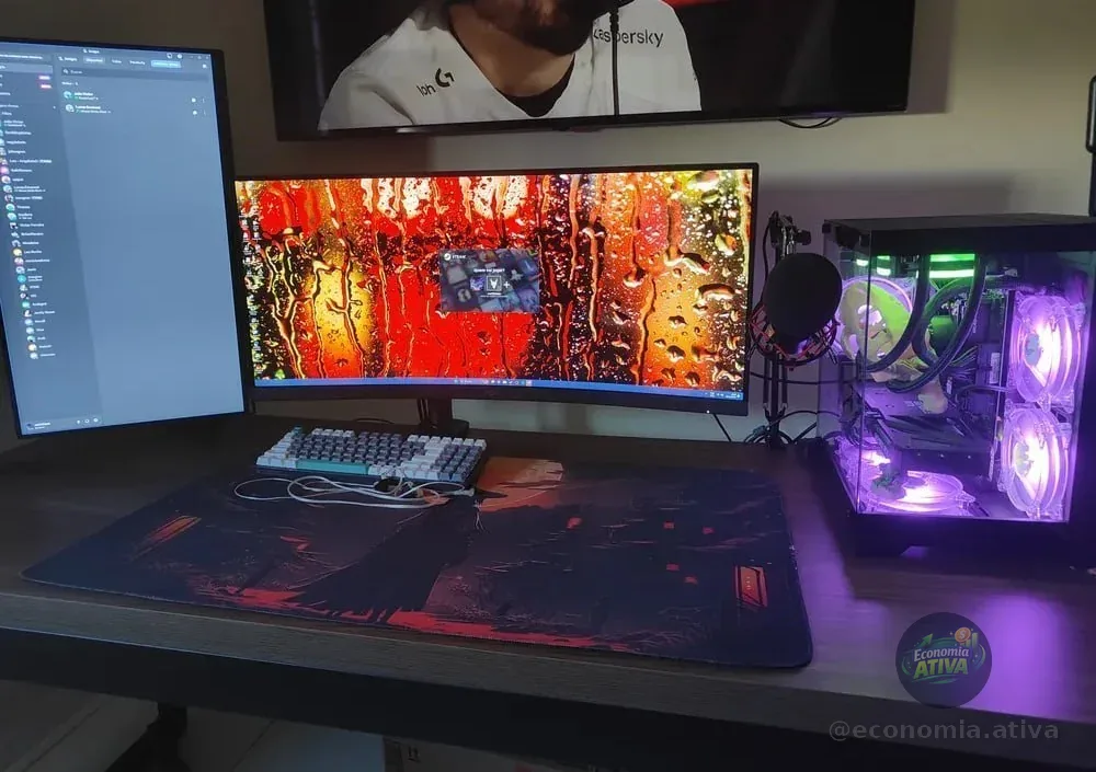 Monitor Gamer Curvo AOC Agon Quad 34" Ultrawide WQHD 180Hz 0,5ms