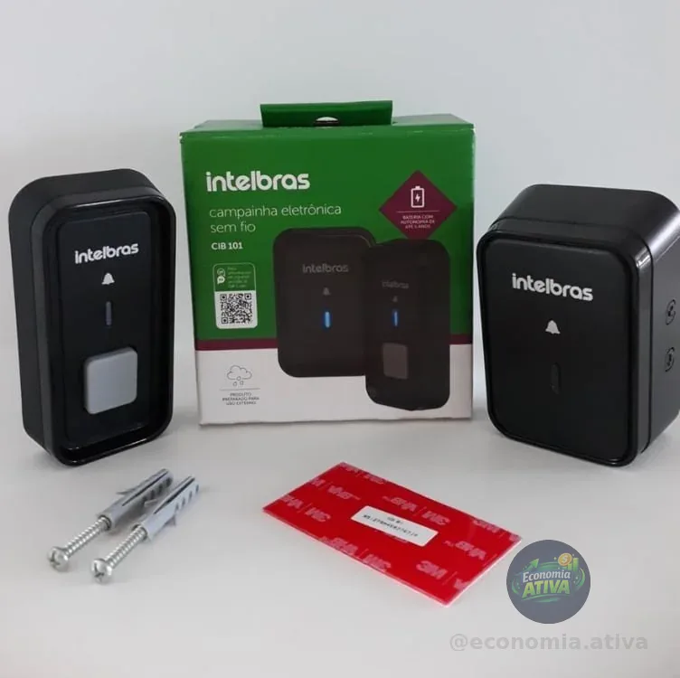 Campainha Sem Fio Intelbras Cib 101 Preta Preto 127/220v