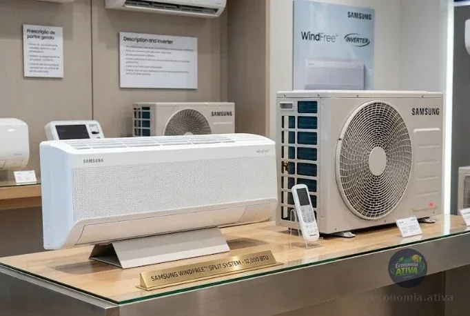 Ar Condicionado Split Inverter Samsung WindFree AI Pro 12000 BTUs Quente e Frio 220V AR60H12C1AWNAZ