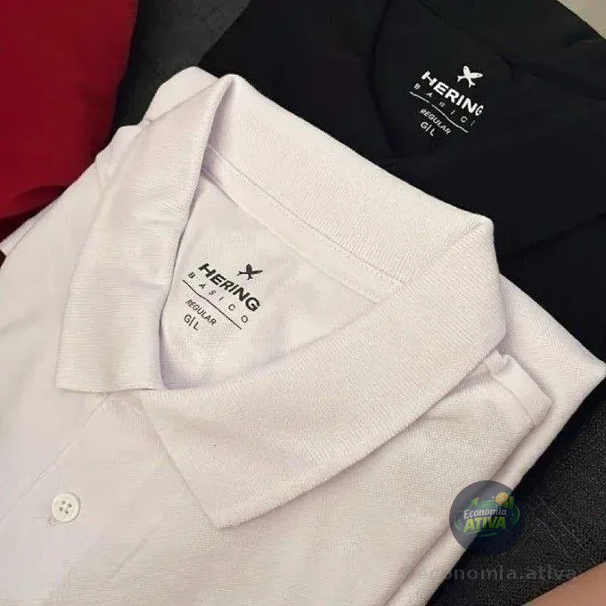 Kit Camisa Polo Hering C/ 2 Peças Masculina