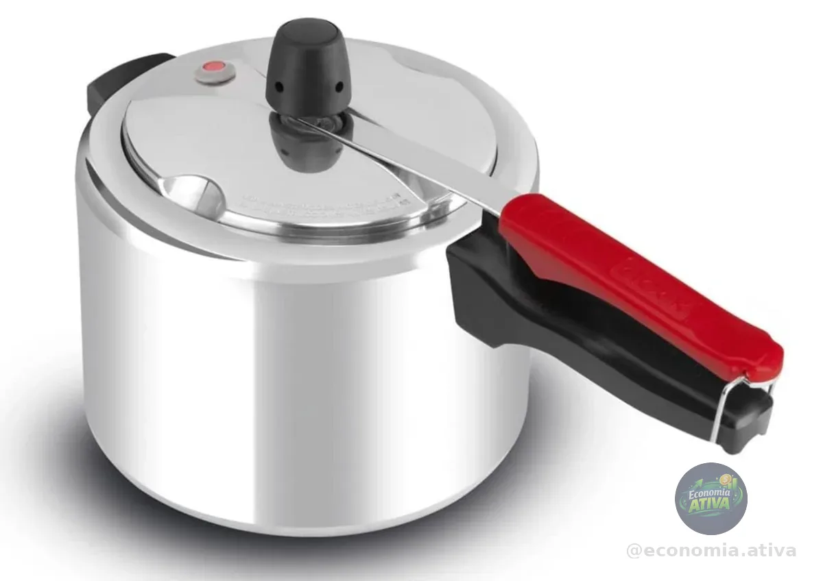 - Panela de Pressão Clock 4,5L Prata Eco