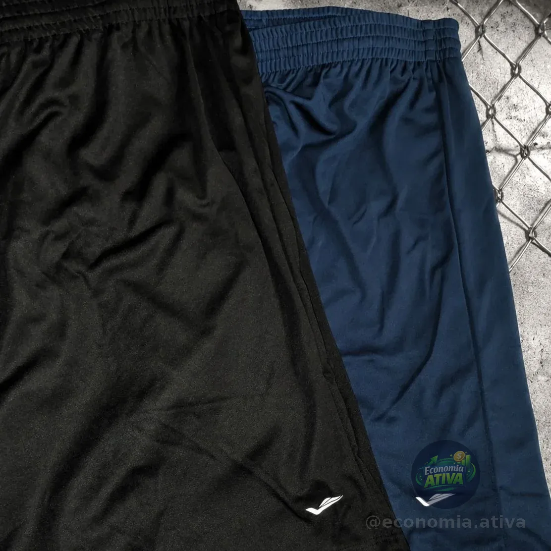 Kit 2 Bermuda Masculina Elite Short Elastano Academia Sport