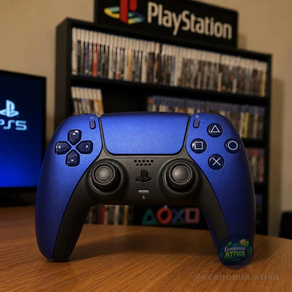 Controle de joystick sem fio Dualsense Ps5 Azul Cobalto
