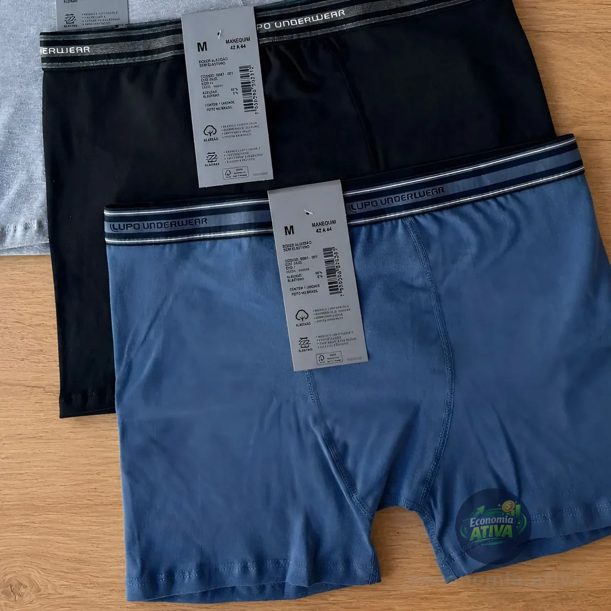 Kit 4 Cuecas Boxer Lupo Algodão