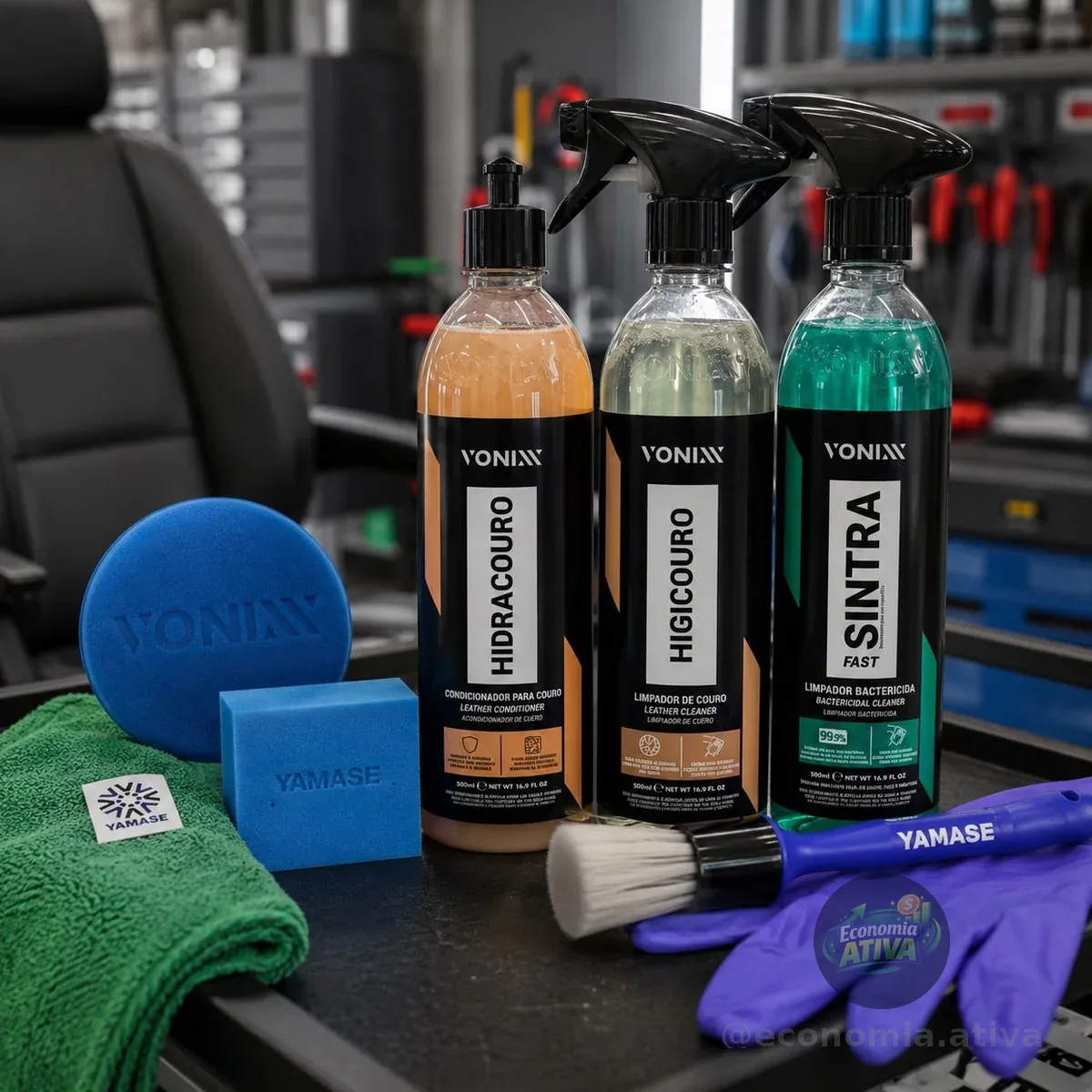 Kit Limpeza e Hidratação de Couro e Estofado Hidracouro Higicouro Sintra Fast