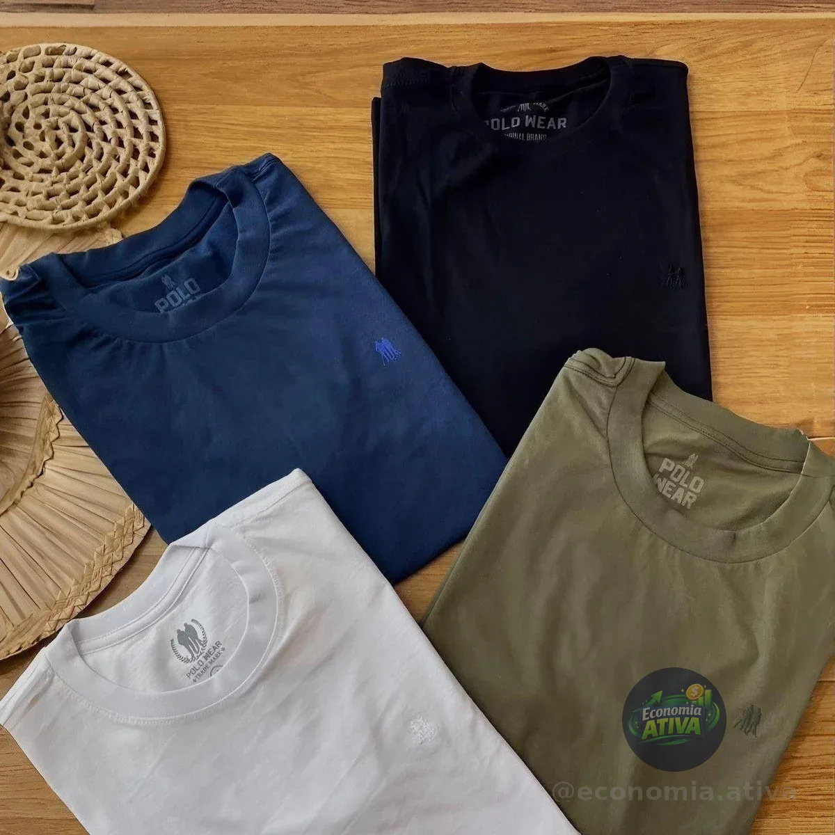 Kit 4 Camisetas Masculinas Polo Wear Sortido Sortido G Lisa