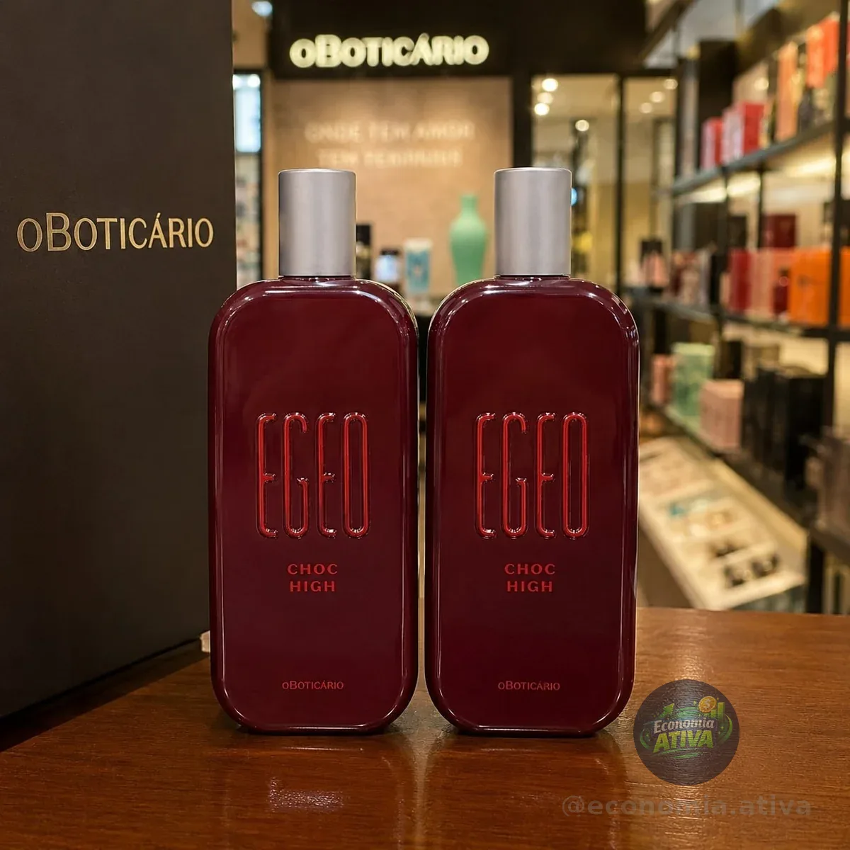 2x Colônia Boticário Egeo Choc High 90ml Gourmand