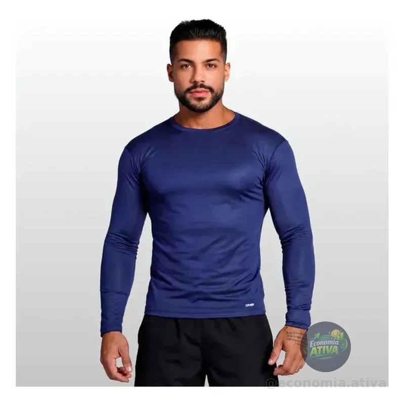 Camisa Masculina Térmica Proteção Solar 50+ Uv Manga Longa
