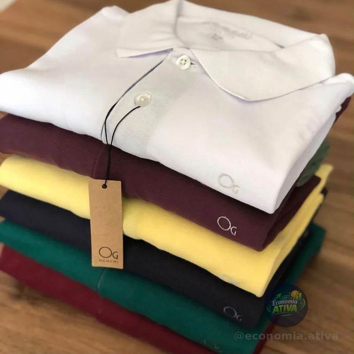 Camisa Masculina Social Gola Polo Ogochi Slim