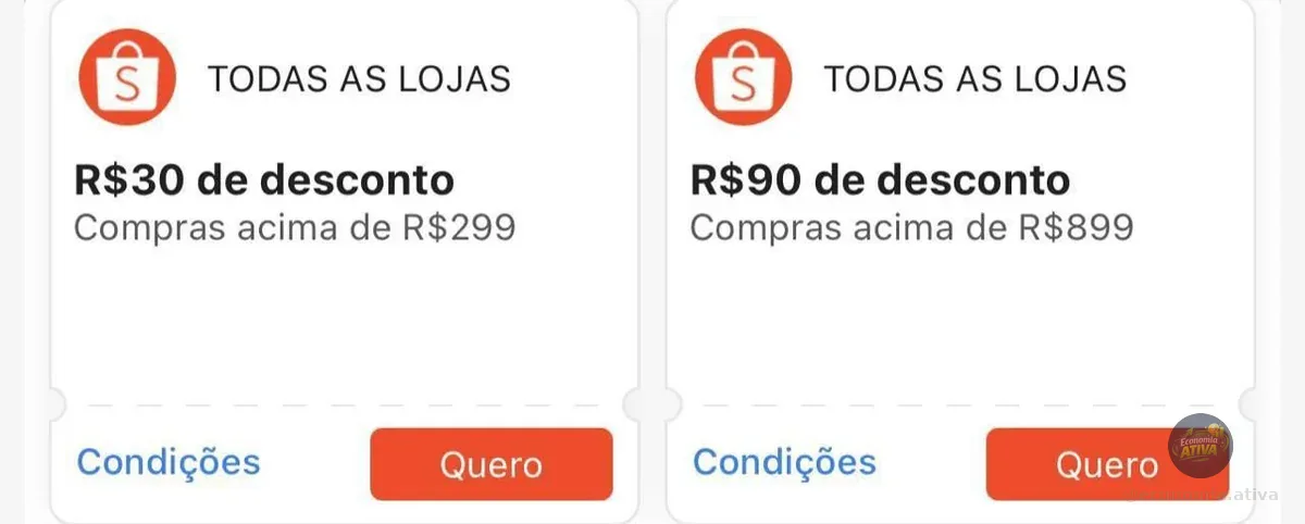 NOVOS CUPONS SHOPEE
