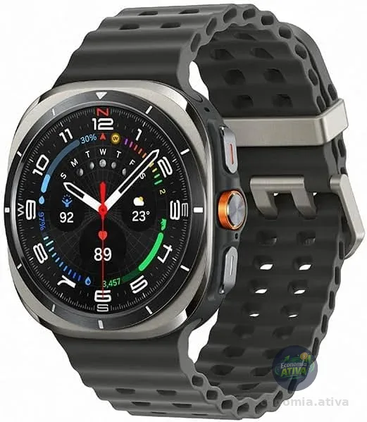 Samsung Galaxy Watch Ultra 2025 Smartwatch 47mm LTE, Galaxy AI, Titânio Aeroespacial, Titânio Prata