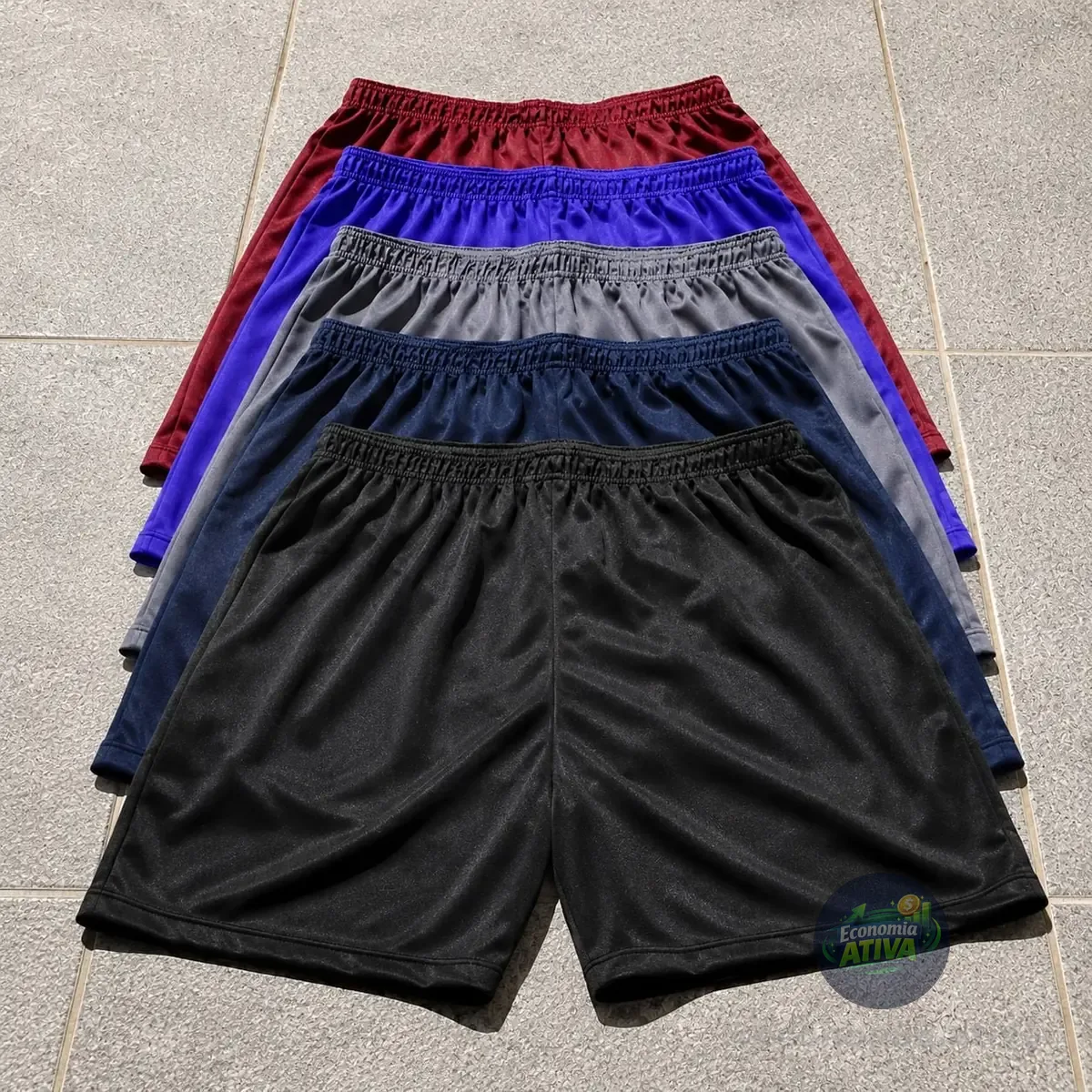 Kit 5 Shorts Masculino Sport Academia Futebol