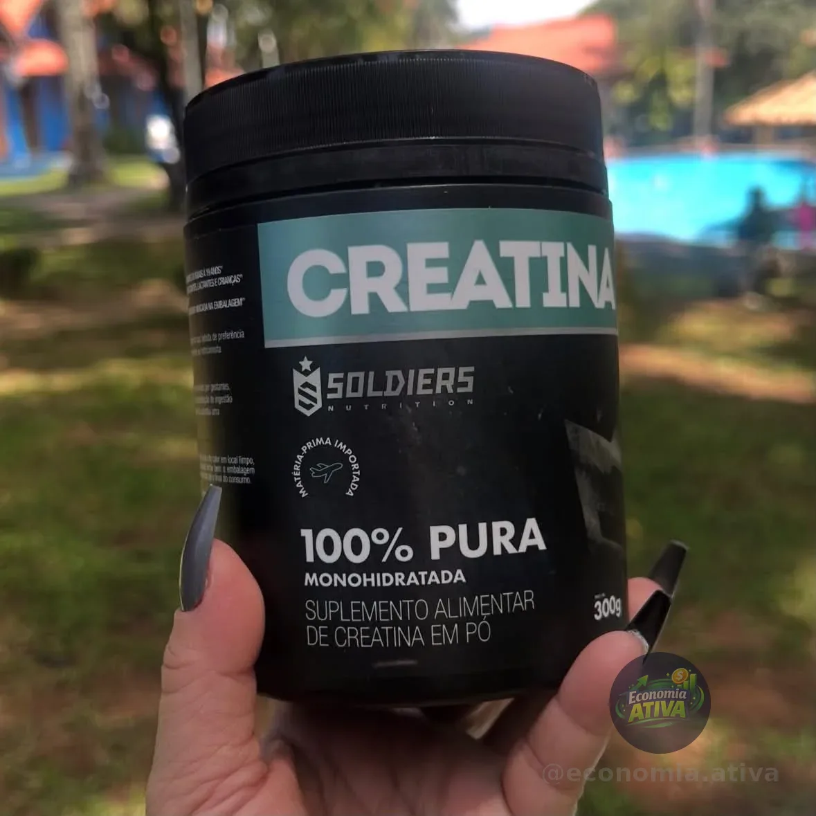 Creatina 300g Monohidratada Em Pó 100% Pura Soldiers Nutrition