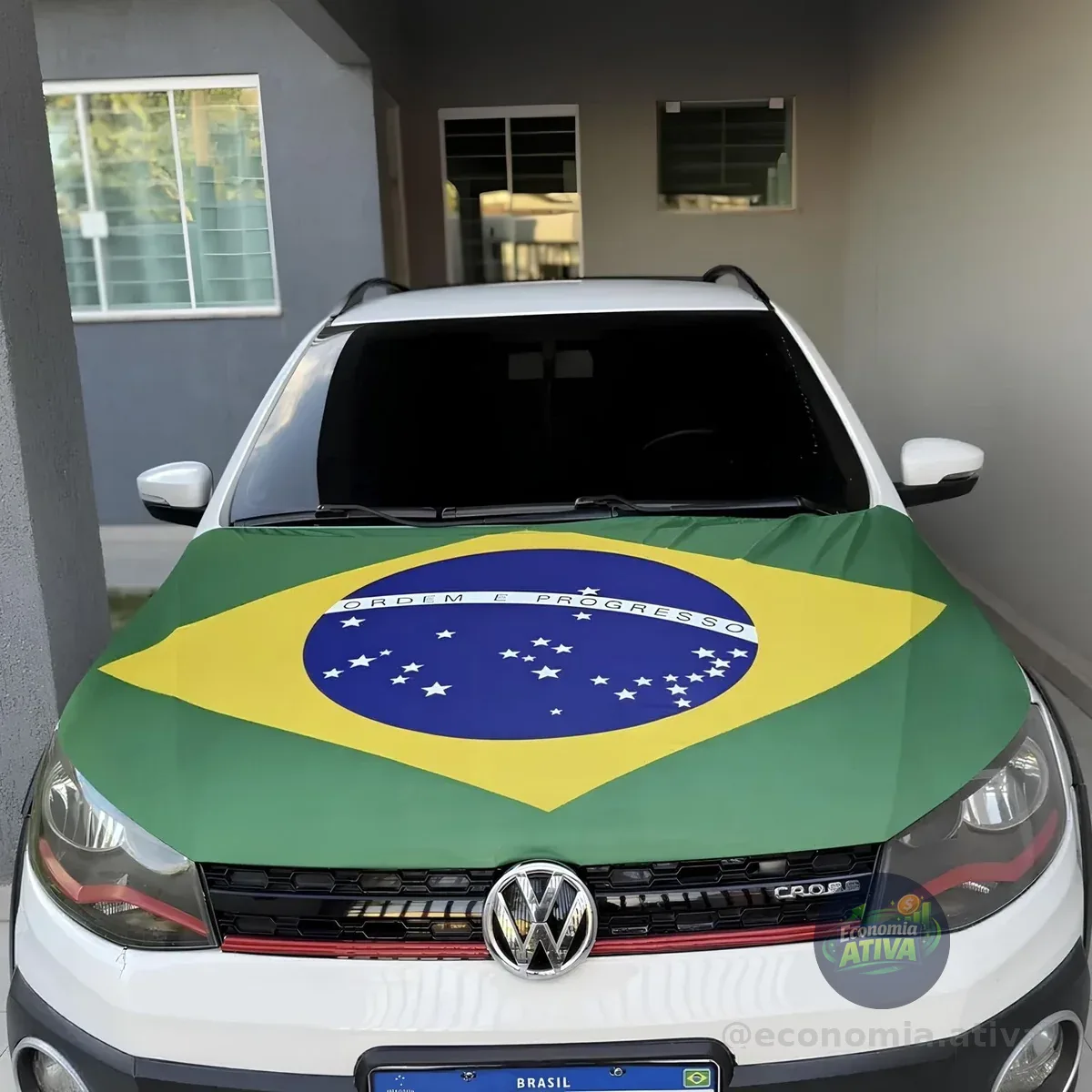 Bandeira Do Brasil Para Capô De Carro Copa Do Mundo Elastico Brasil