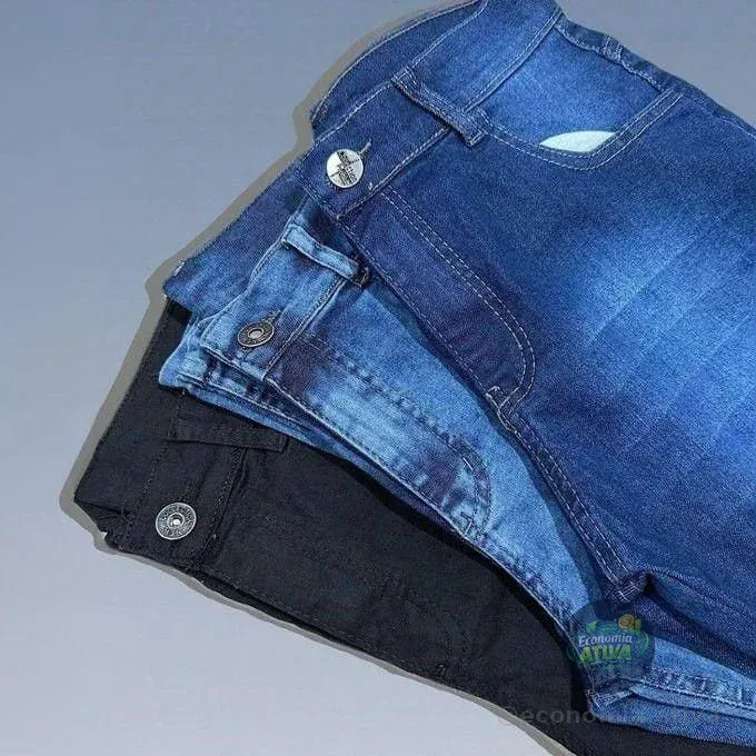 Kit 3 Calças Jeans Masculina c/ Elastano