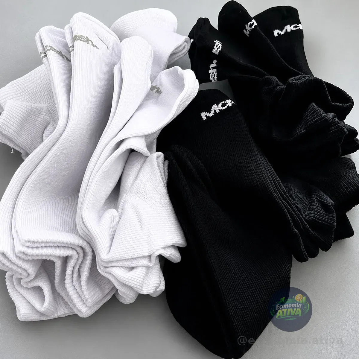Kit 10 Pares Meias Soquete Algodão