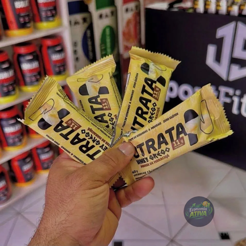 Barra Whey Grego 40g 12 Unidades Mousse De Maracujá Nutrata Mousse De Maracujá