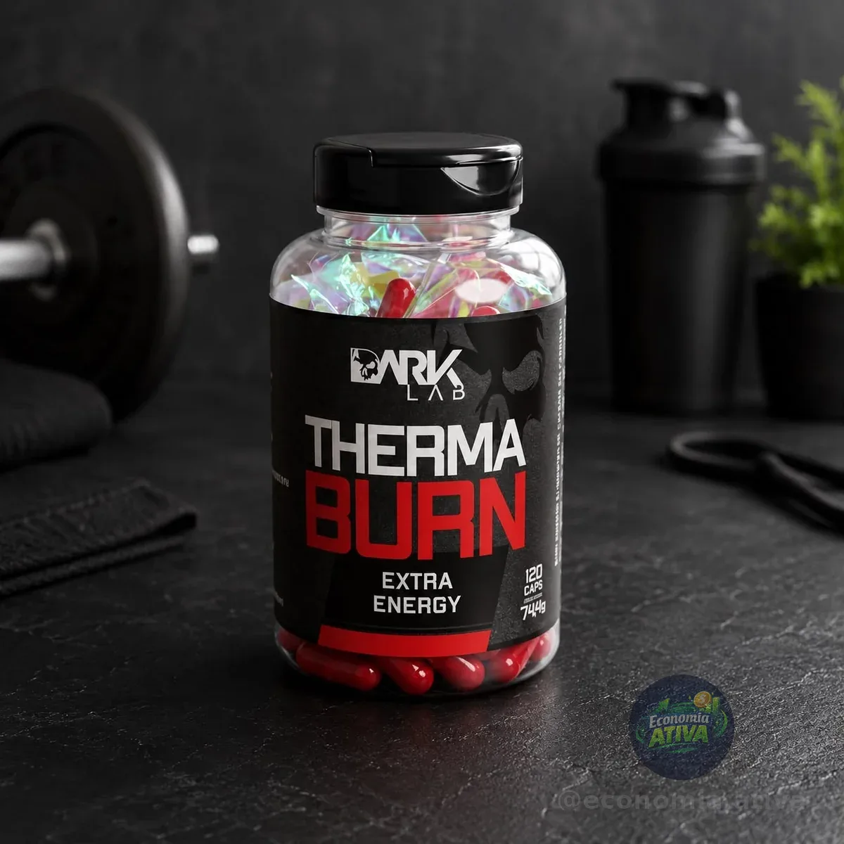 Termogênico Therma Burn 210mg De Cafeína 120 Cápsulas Dark Lab