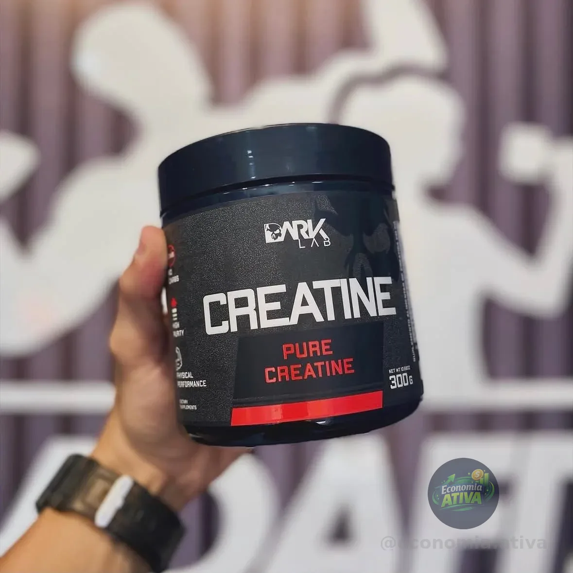Creatina Monohidratada 300g 100% Pura Dark Lab
