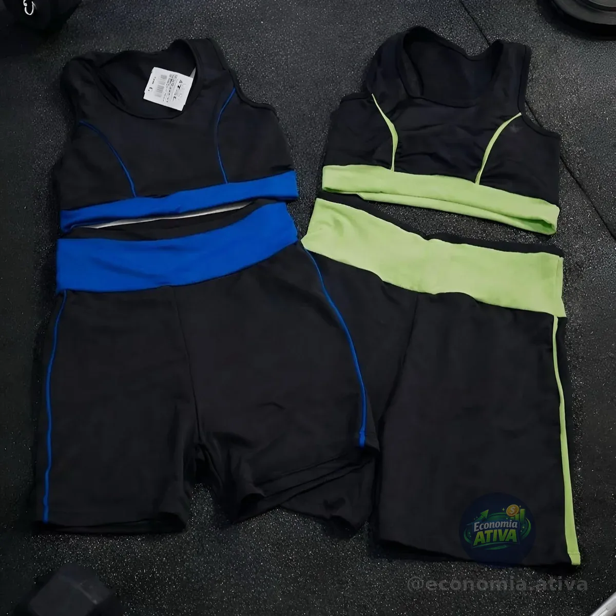 2 Conjunto Fitness Feminino Top E Short De Academia