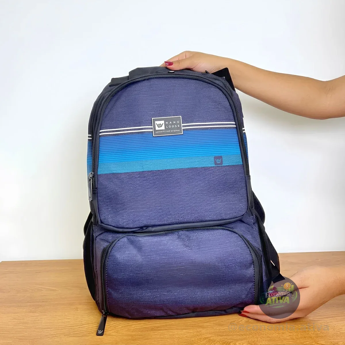 Mochila Hang Loose Sagar Masculina Reforçada Térmico Azul
