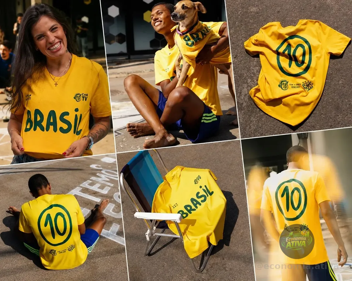 Camisa 10 Amarela Traje Cazétv