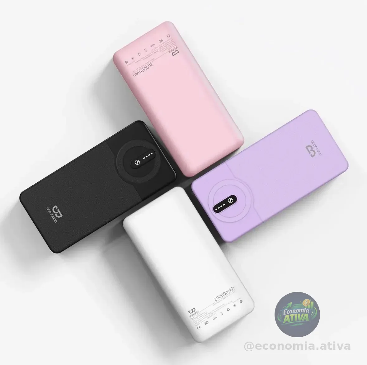 Powerbank 20000mah Carregador 22.5w Pd Portátil (4 cores)
