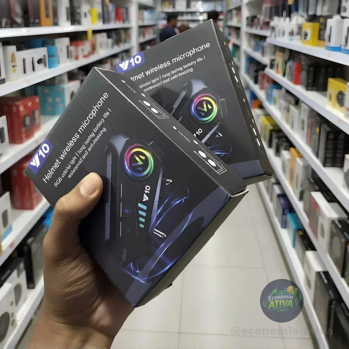 Fone De Ouvido Para Capacete Intercomunicador Bluetooth