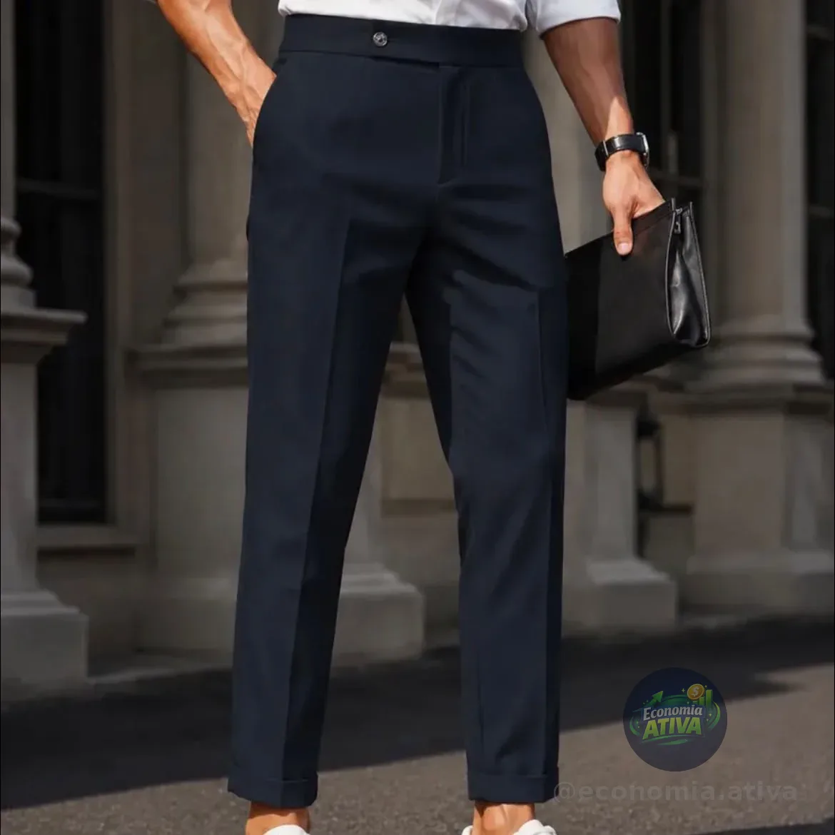 Calça Alfaiataria Slim Fit Elastano