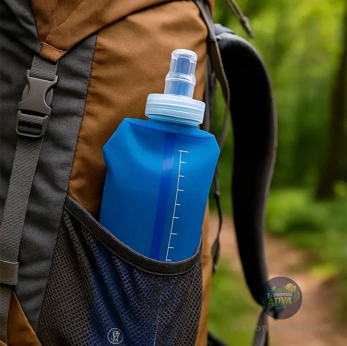 Garrafa Squeeze Soft Flask De Silicone 500ml Mole Dobrável