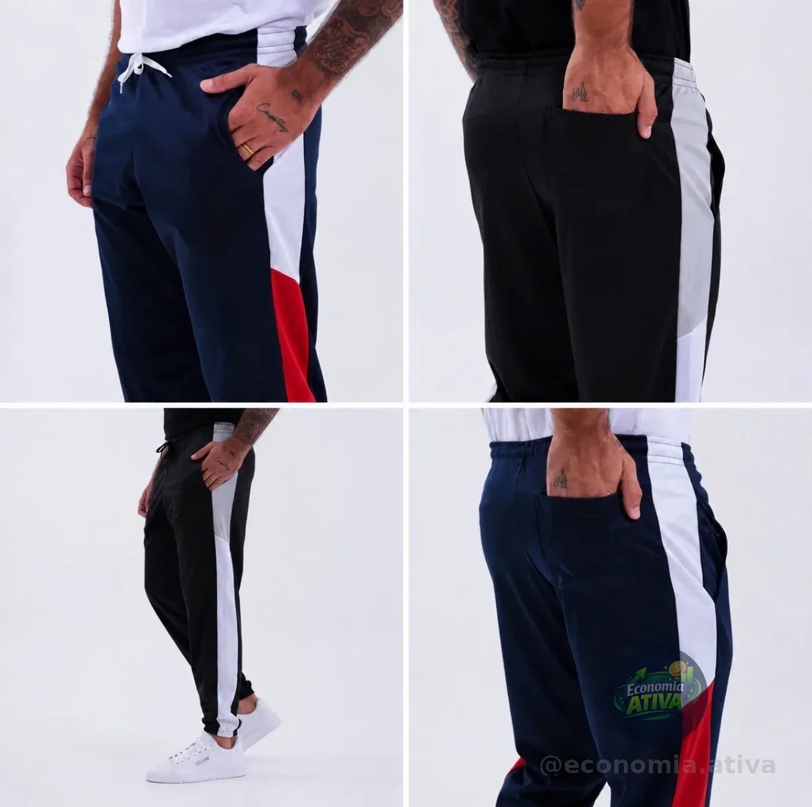 Kit2 Calça Moletom Masculina Academia Corrida Chimpa Esporte