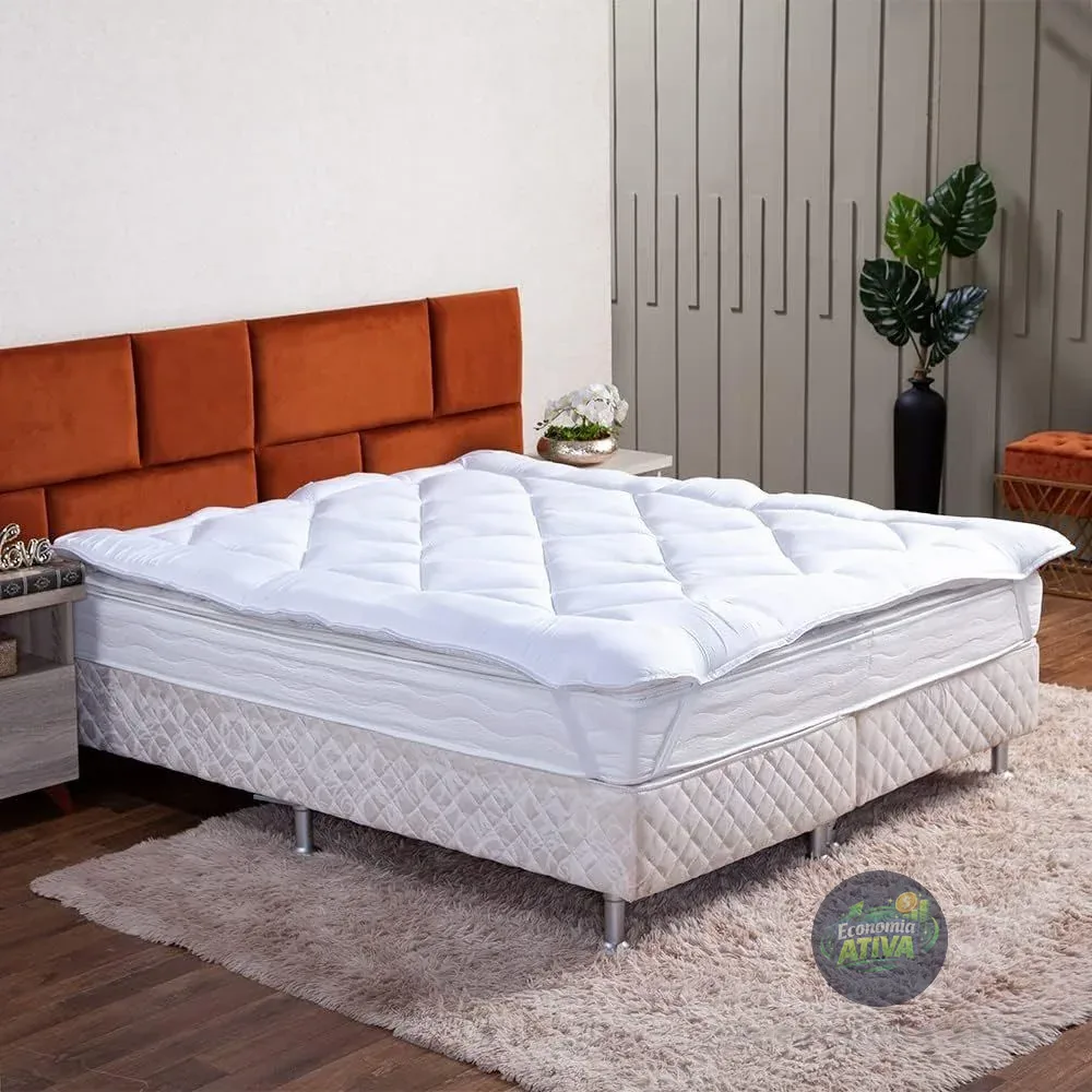 Pillow Top Casal Percal 400 Fios Macio Hotel