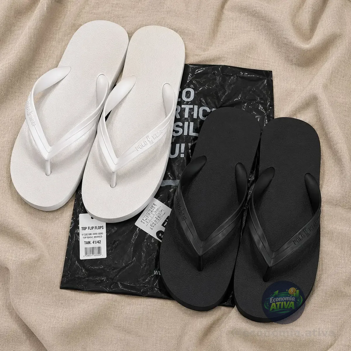 Kit 2 Chinelos Antiderrapantes Polo Wear Original Sortido 43/44