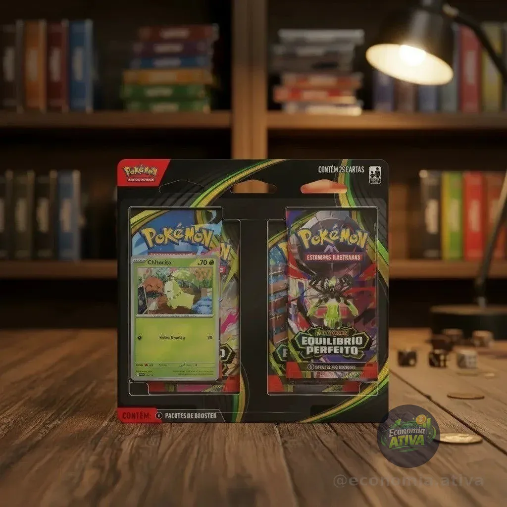 Pokémon Tcg Blister Quádruplo Copag Equilíbrio Perfeito Chikorita