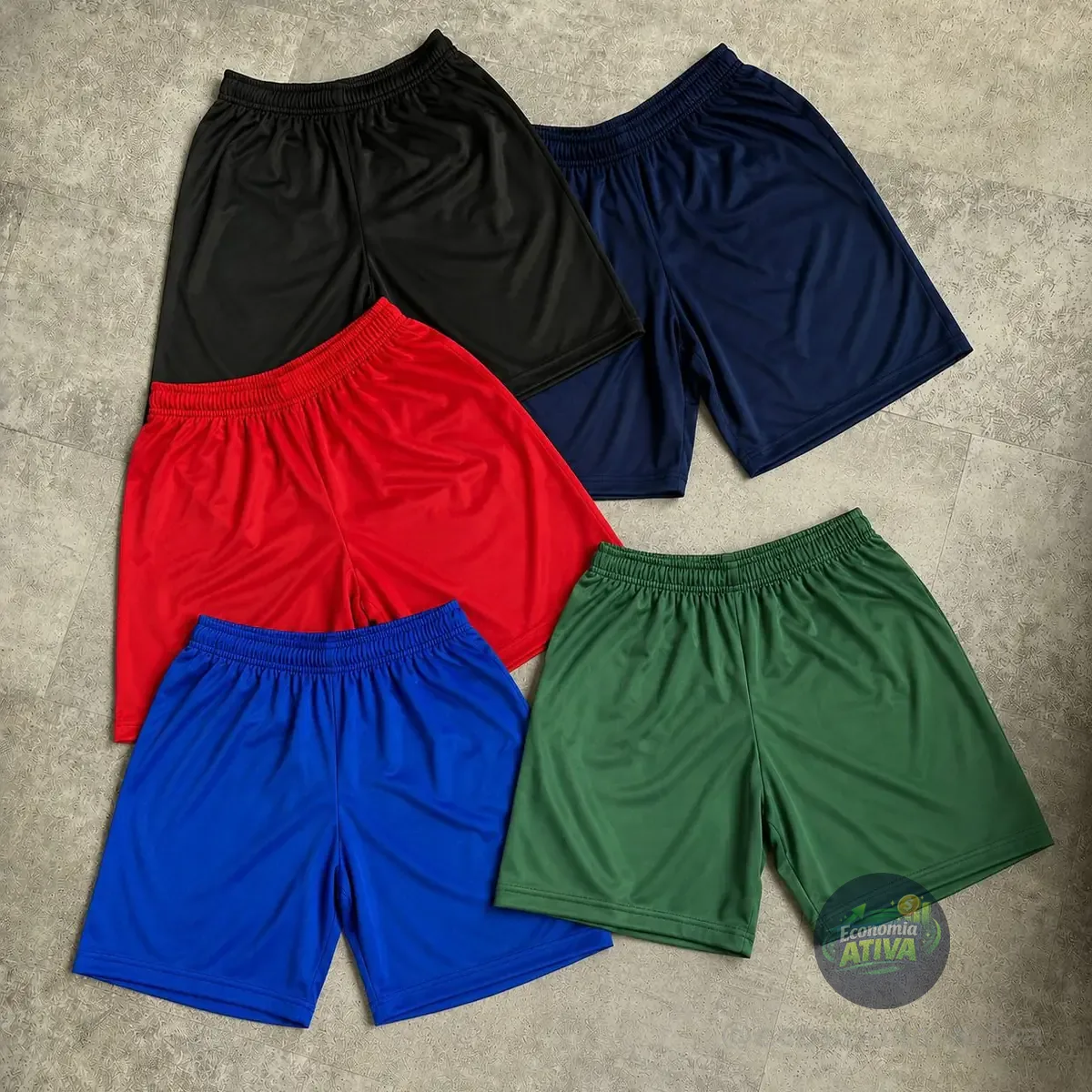 Kit 5 Shorts Sport Academia Futebol