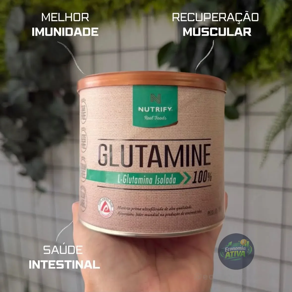 Suplemento Alimentar Glutamine 100% 150g Nutrify