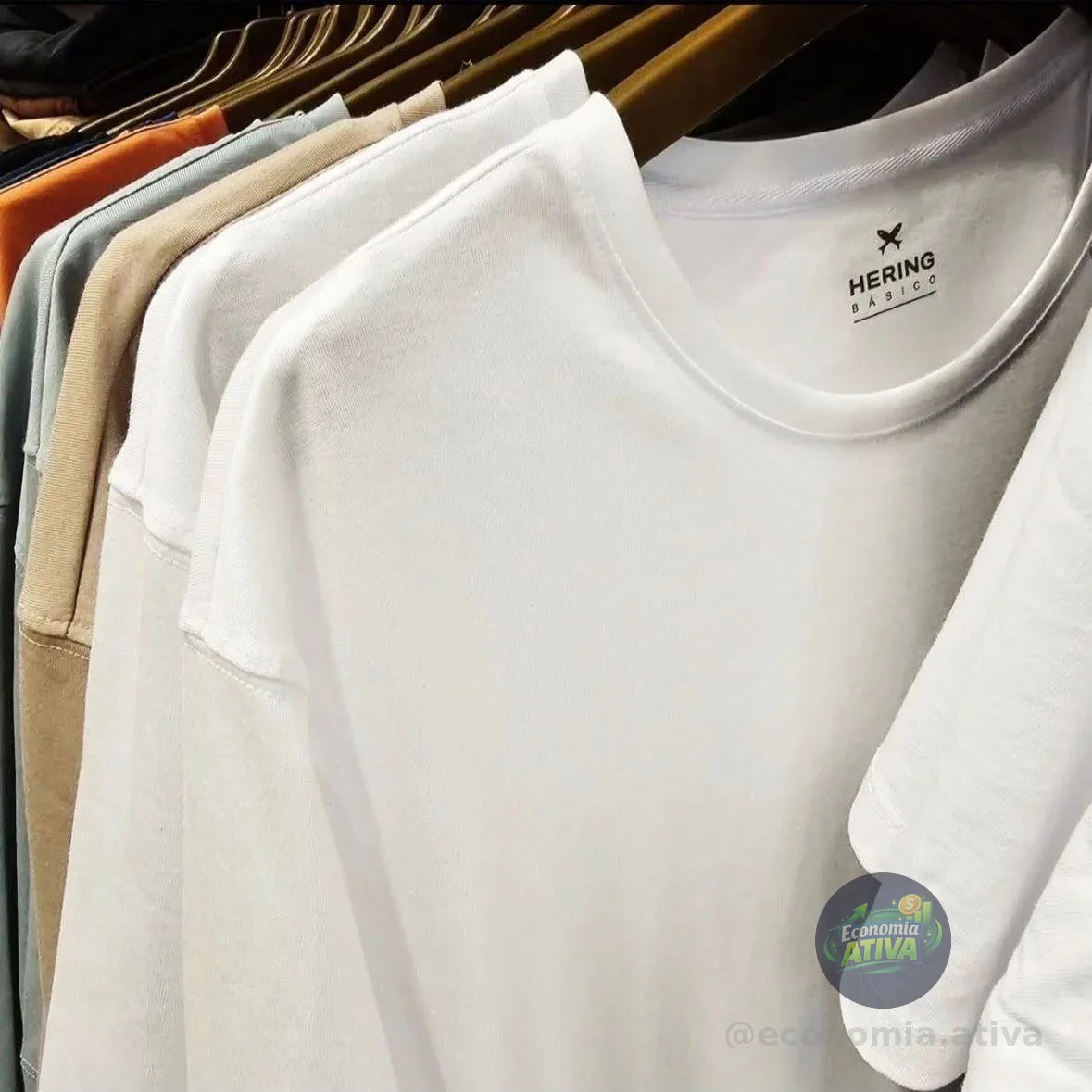 Kit 5 Camiseta Hering Slim Masculina