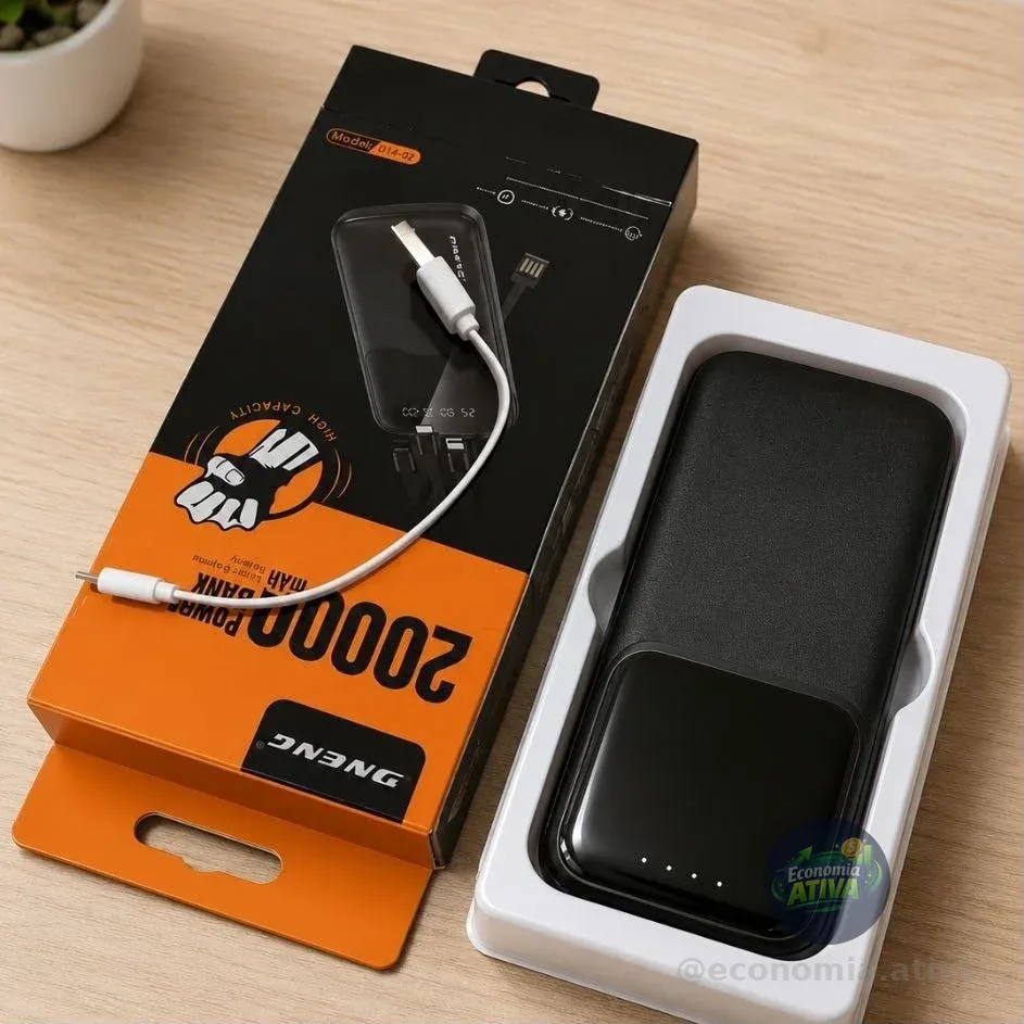 Power Bank 20.000mah Com Display Digital Portátil