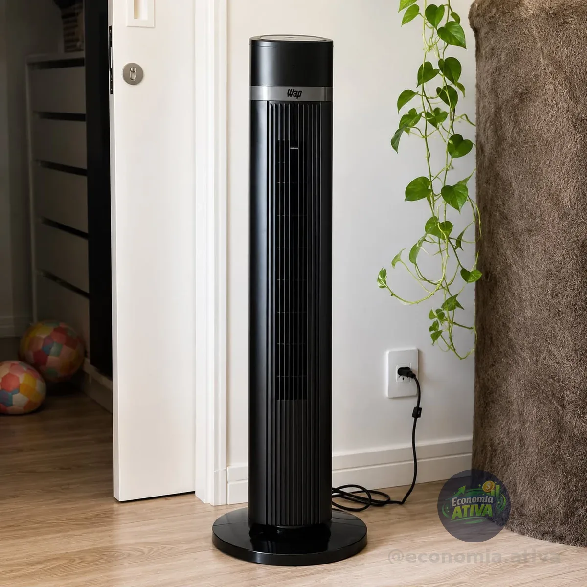 Ventilador Torre Air Silence Wap Silencioso Oscilante