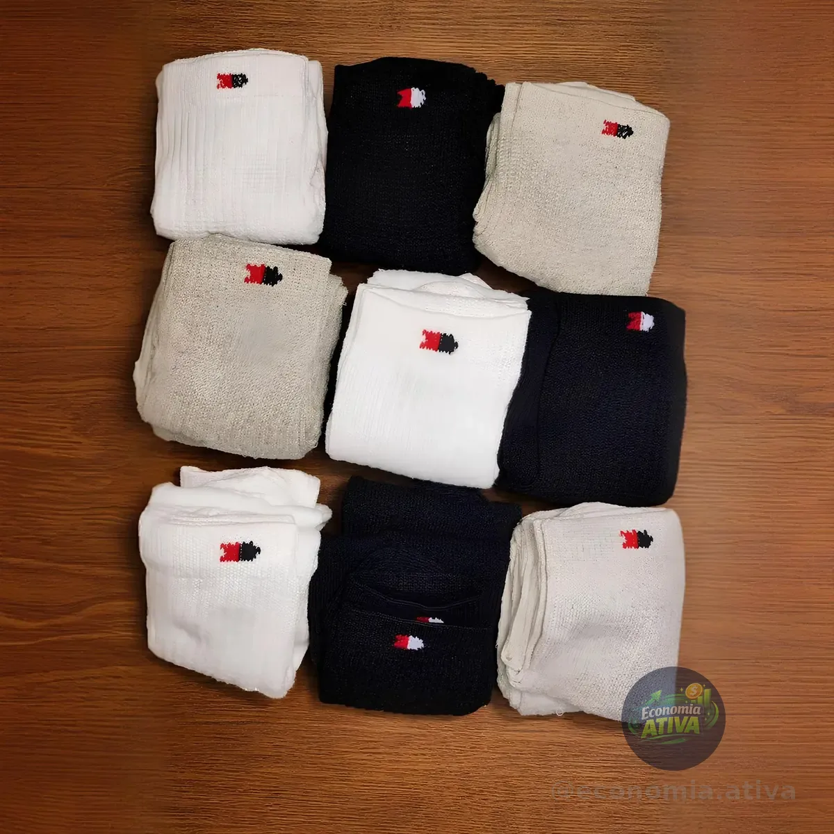 Kit 15 Pares Meias Sport Algodão Cano Médio Sandrini