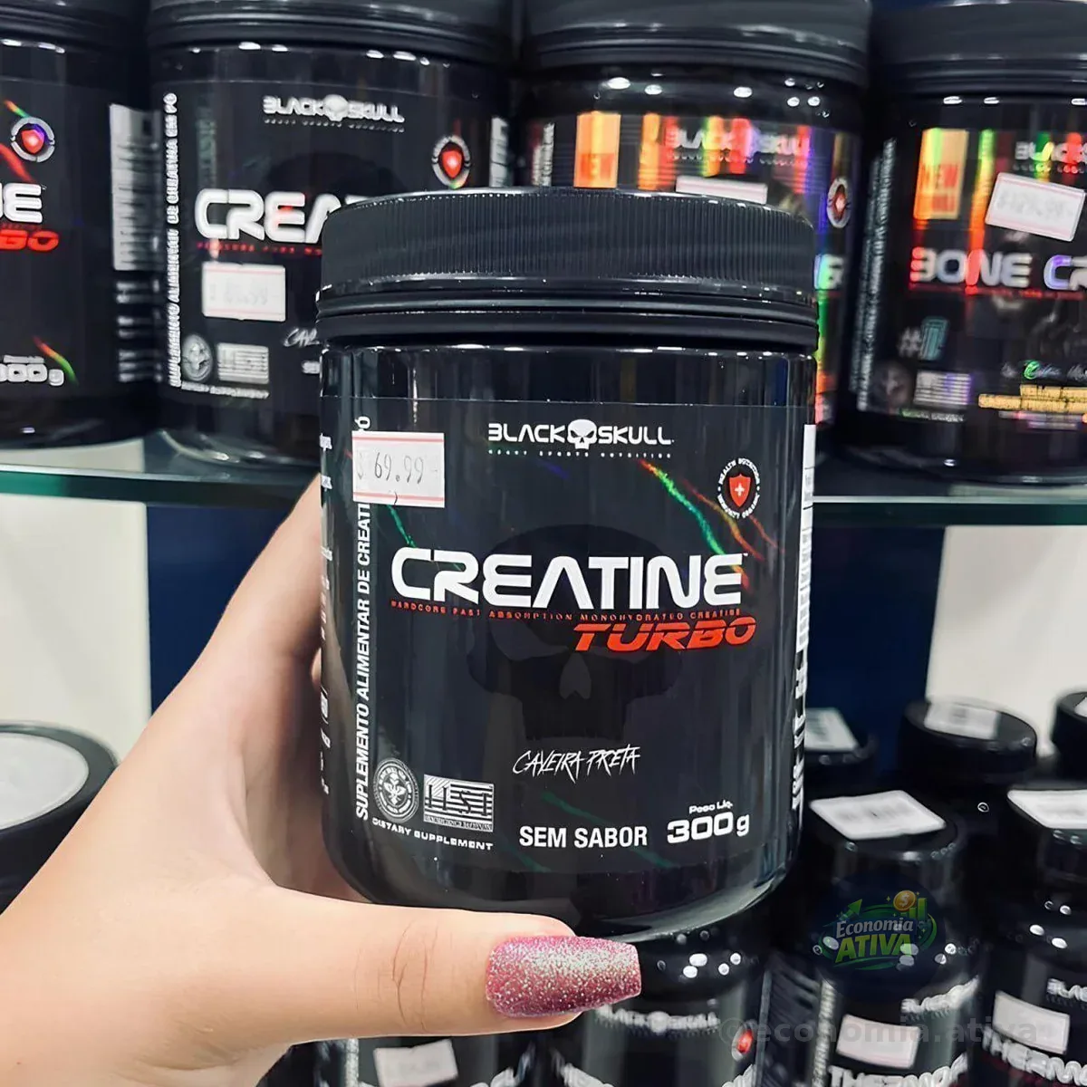 Creatina Em Pó Black Skull 300g