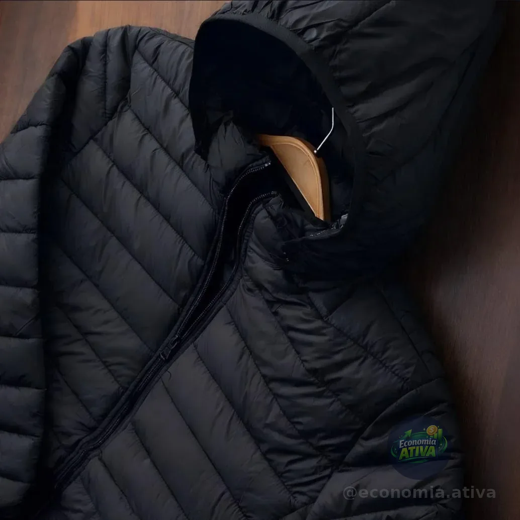 Jaqueta Puffer De Frio Impermeável
