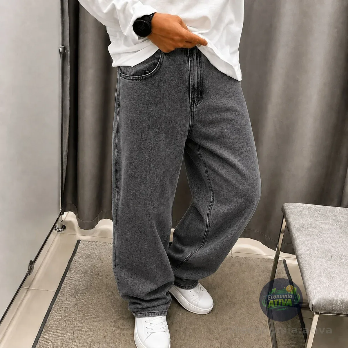 Calça Jeans Baggy Streetwear