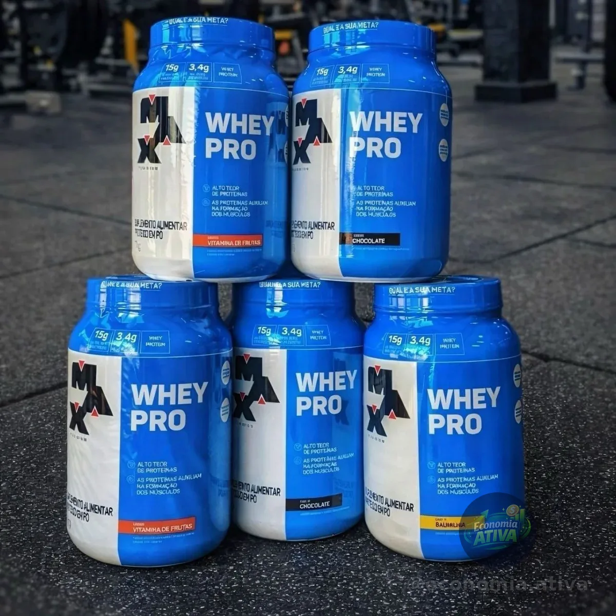 Whey Pro Pote 1kg Sabor Morango Max Titanium