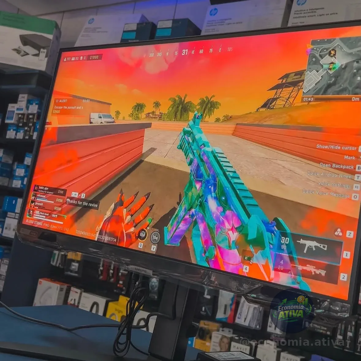 Monitor Gamer Samsung Odyssey G40 27 , 240 Hz, 1ms,