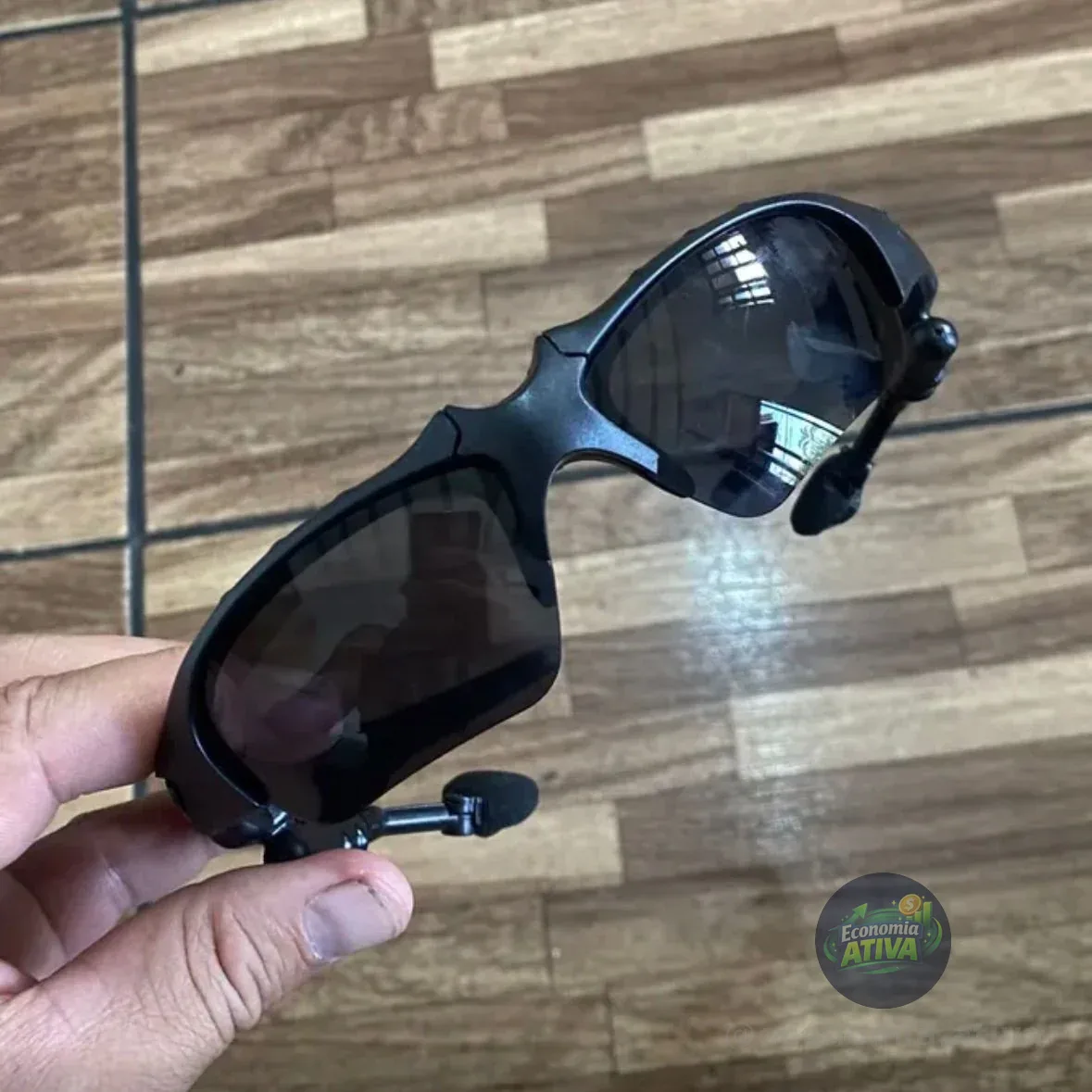 Óculos De Sol Sem Fio Bluetooth Mp3 Dobrável