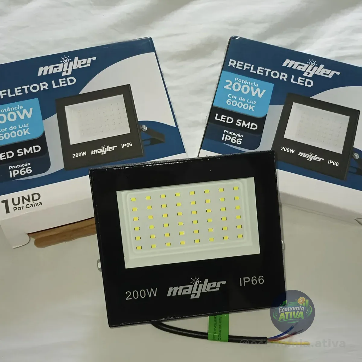Kit 2 Refletor Led Holofote 200w Ip66 127/220v